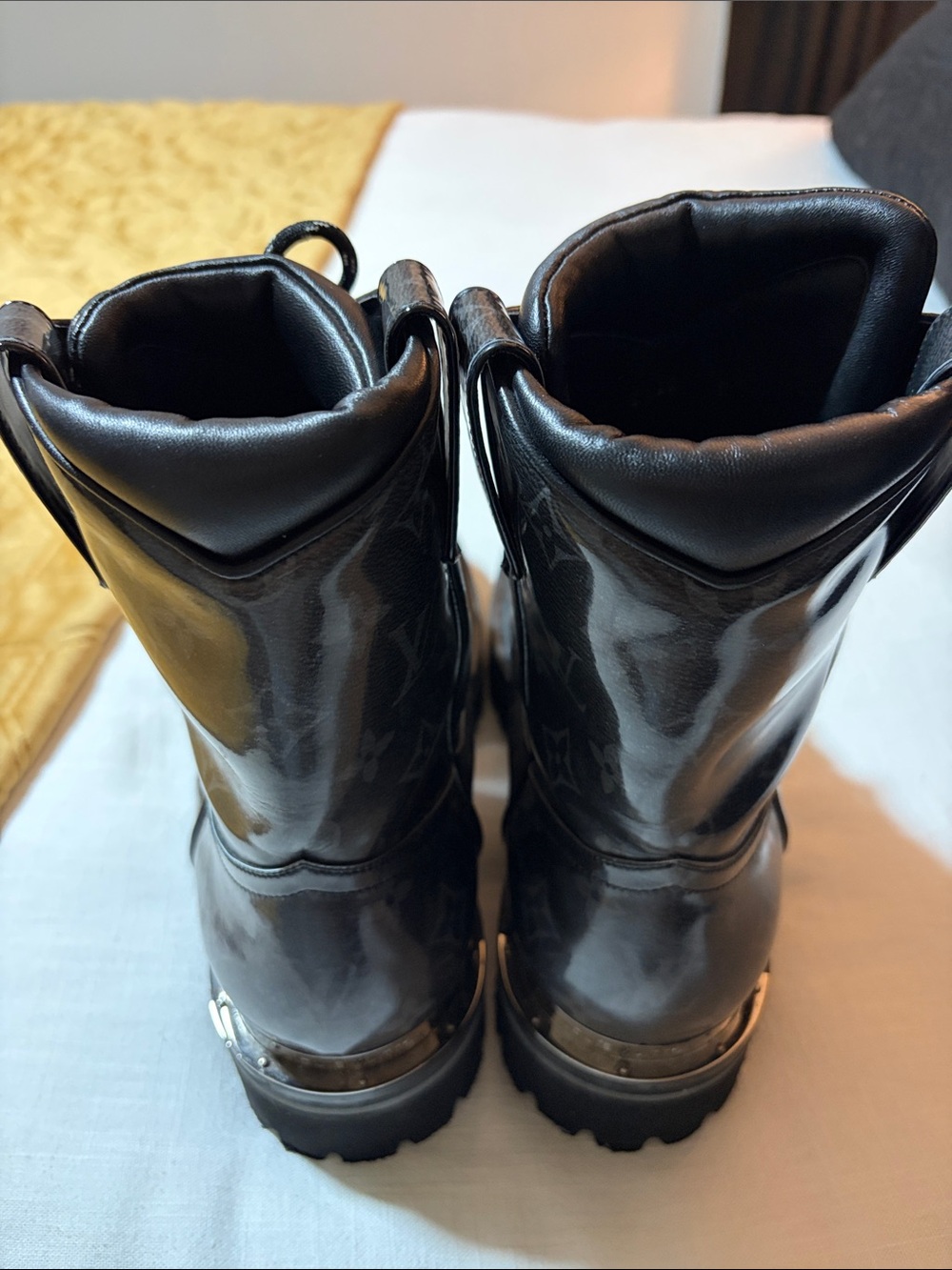 Louis Vuitton Black Monogram Alpine Lace-Up Boots - Picture 11 of 12